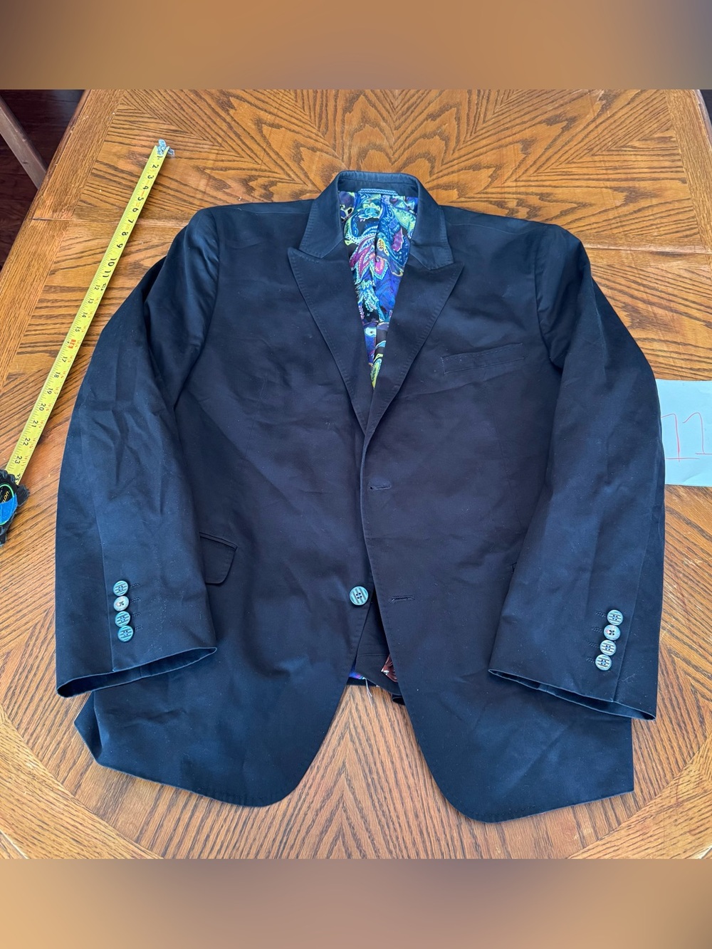 Robert Graham Men’s Size 48 Classic Fit Black Cotton